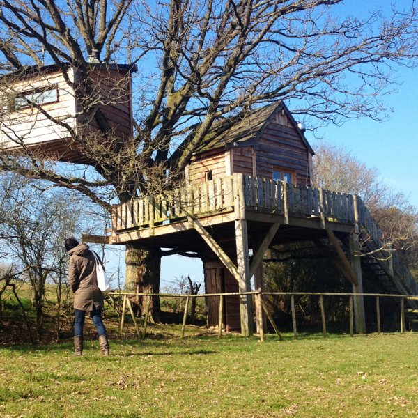 Een krakende boomhut in de Belgische Ardennen