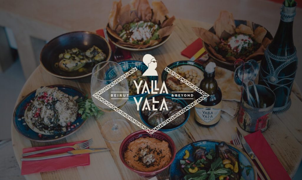 Website van Yalla Yalla, Libanees restaurant aan het Tramplein in Berchem