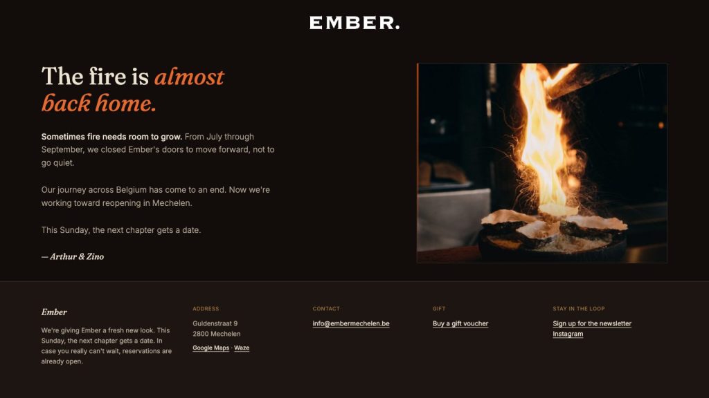 ember mechelen fine dining restaurant